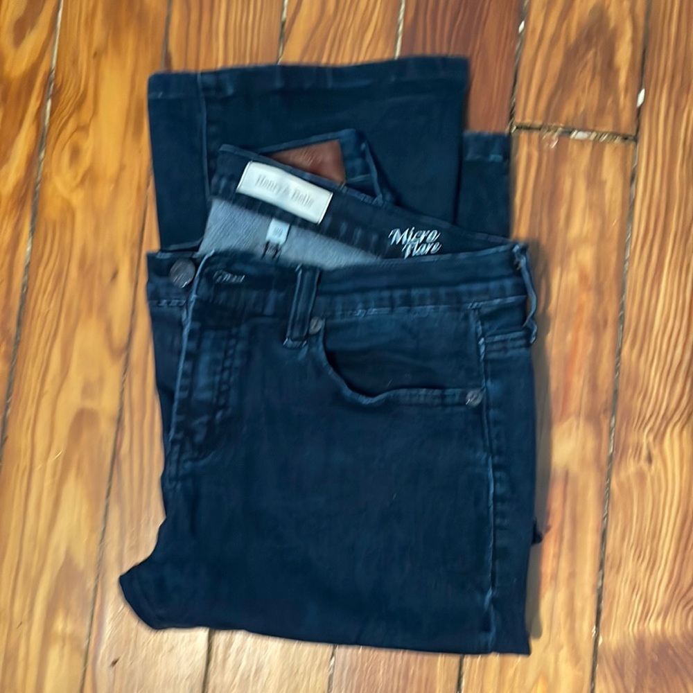 Henry & Belle micro flare dark blue jeans. Size 29